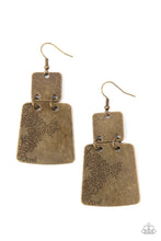 Load image into Gallery viewer, Paparazzi Accessories: Tagging Along - Brass Earrings - Jewels N Thingz Boutique