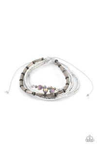 Paparazzi Accessories: Holographic Hike - Silver Iridescent Bracelet - Jewels N Thingz Boutique