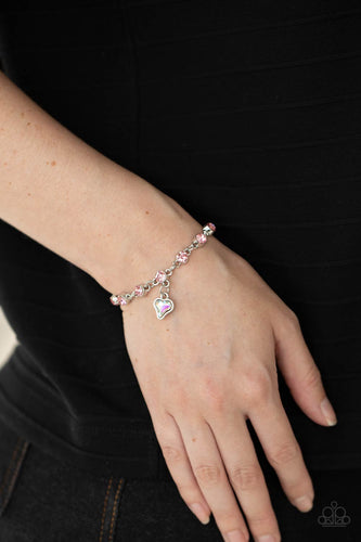 Paparazzi Accessories: Sweet Sixteen - Pink Iridescent Bracelet