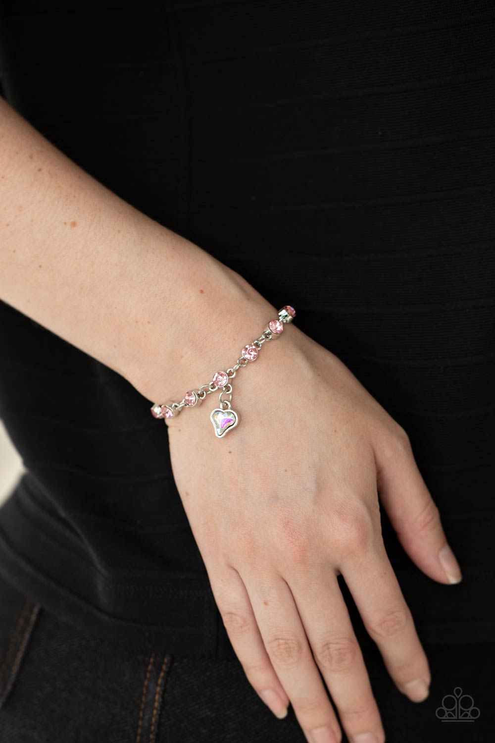 Paparazzi Accessories: Sweet Sixteen - Pink Iridescent Bracelet