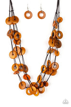 Load image into Gallery viewer, Paparazzi: Wonderfully Walla Walla - Orange Wooden Necklace - Jewels N’ Thingz Boutique